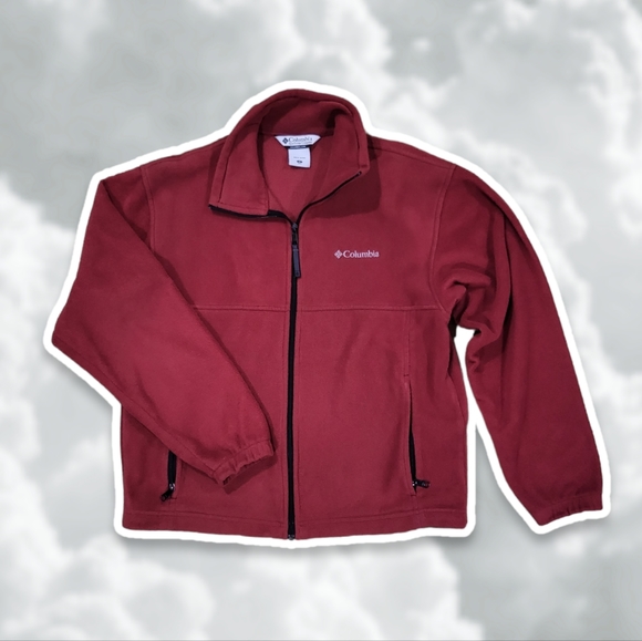 Columbia Other - Columbia Men's Medium Red Full Zip Fleece Jacket